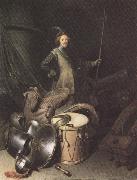 Gerrit Dou Standing Soldier with Weapons (mk33) china oil painting artist